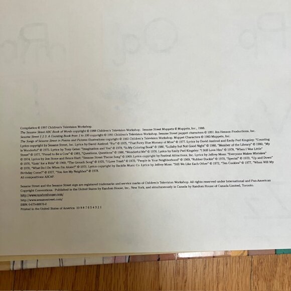 Sesame Street Treasury of Words, Numbers, and Poems hardcover book - Picture 3 of 4